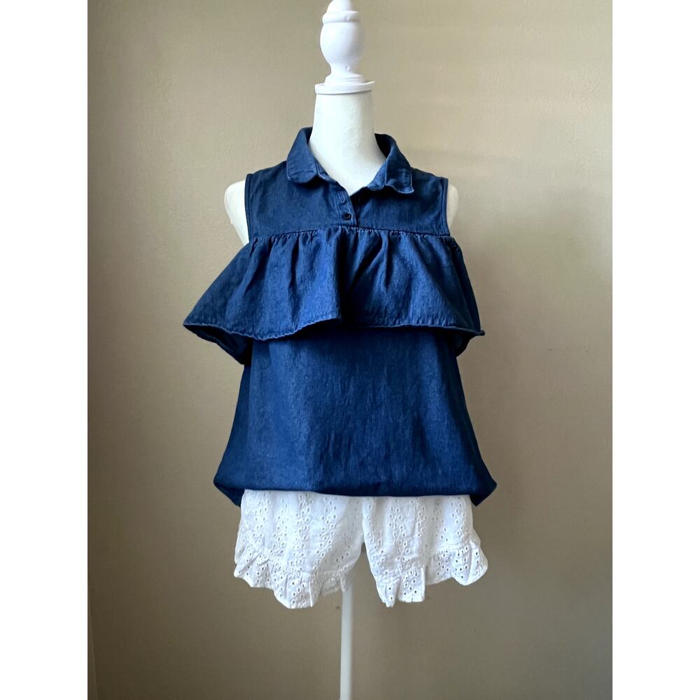 Monki Off-Shoulder Denim Blouse
